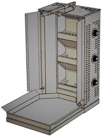 CSA Inox Karacasan Industrial 3 Radiant Lava Stone Doner Kebab Machine  - Image 1
