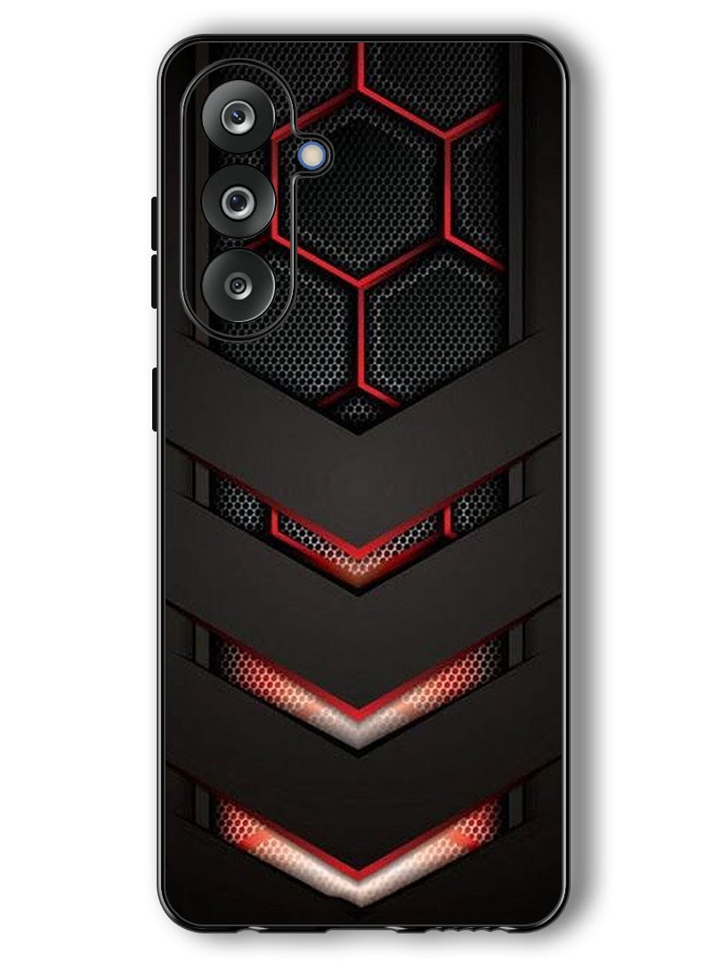 Theodor Case Compatible with Samsung Galaxy F36/ M36 6.7 Inch Protection Shockproof Bumper Cover red & black - Image 1