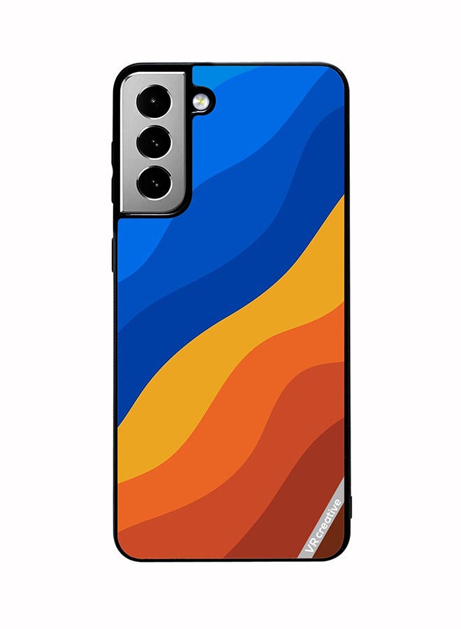 VR CREATIVE Protective Case Cover For Samsung Galaxy S21 FE 5G Multicolor Waves Design - Image 1