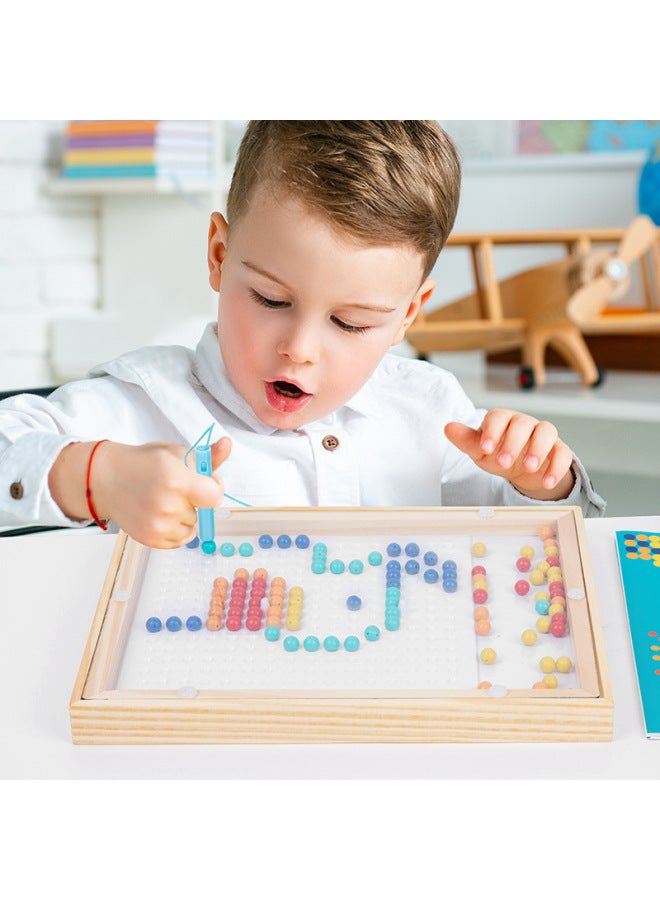 Wooden Children's Educational Toys Baby Enlightenment Early Education Round Ball Walking Beads Building Blocks Clip Beads Magnetic Creative Puzzle-Color:Magnetic Bead Puzzle - Image 4