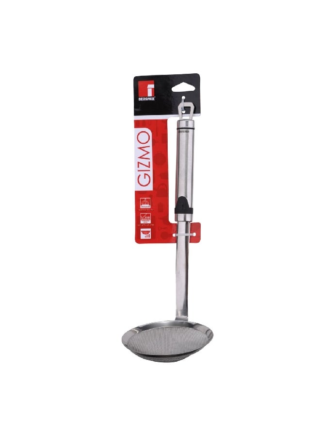 BERGNER - Stainless Steel Comfortable Grip Handle Flat Kitchen Strainer Silver 29 x 10 x 6 cm BG-3271 - Image 1