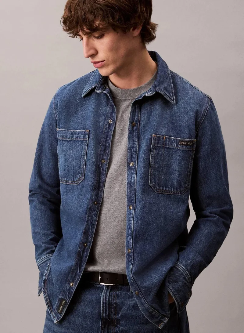 Calvin Klein Jeans Medium Grey Htr Monogram T-shirt for Men | Best Price UAE