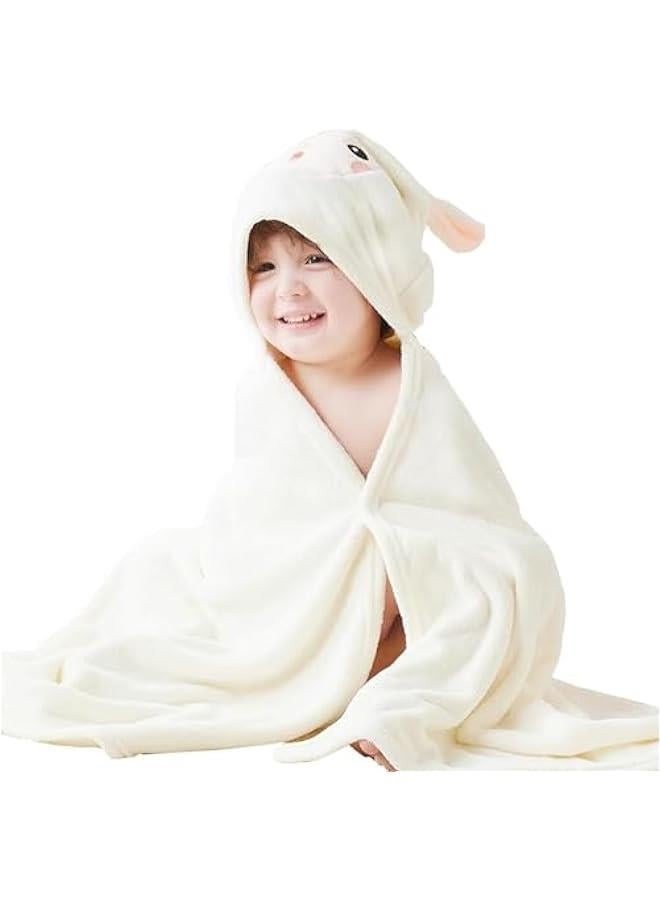 MOXO Toddler Bath Towel Baby Towels with Hood 28X56 Ultra Absorbent Soft Bathrobe Blanket Kids Shower Towel Gifts for Girls and Boys. - Image 1