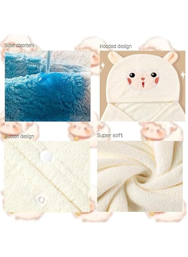 MOXO Toddler Bath Towel Baby Towels with Hood 28X56 Ultra Absorbent Soft Bathrobe Blanket Kids Shower Towel Gifts for Girls and Boys. - Image 4