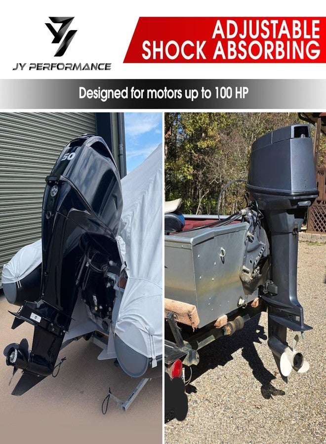 JY PERFORMANCE Adjustable Boat Transom Saver for Outboard Motor, Boat Motor Transom Support with Composite Head for Outboard Motor - Image 2