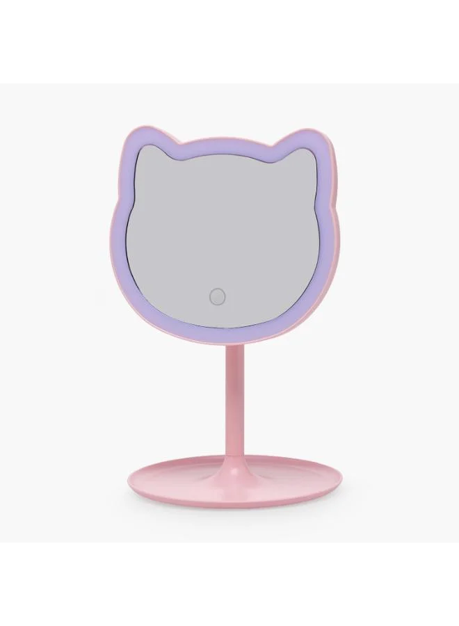 فايندز Findz Cat Shaped Vanity Mirror with LED Light