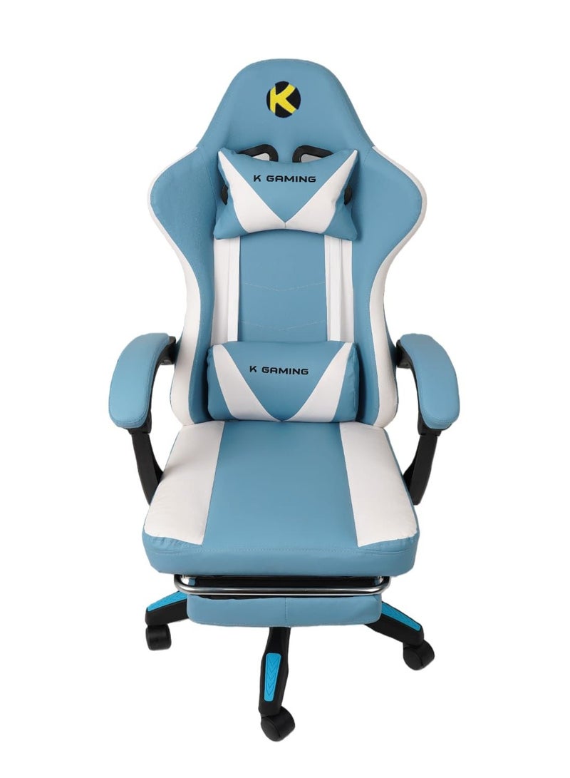 k Gaming Ergonomic Gaming Chair Adjustable Recline with Footrest PU Leather Linkage Armrest - Image 1