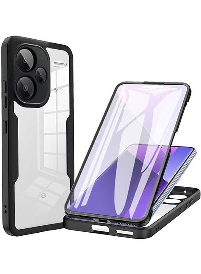 عام حافظة Xiaomi Redmi Note 13 Pro Plus 5G (Pro+) مع حامي شاشة مدمج وحماية بزاوية 360 درجة للهاتف ، وحافظة مقاومة للصدمات بحواف TPU. - Image 1