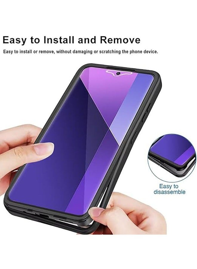 عام حافظة Xiaomi Redmi Note 13 Pro Plus 5G (Pro+) مع حامي شاشة مدمج وحماية بزاوية 360 درجة للهاتف ، وحافظة مقاومة للصدمات بحواف TPU. - Image 4