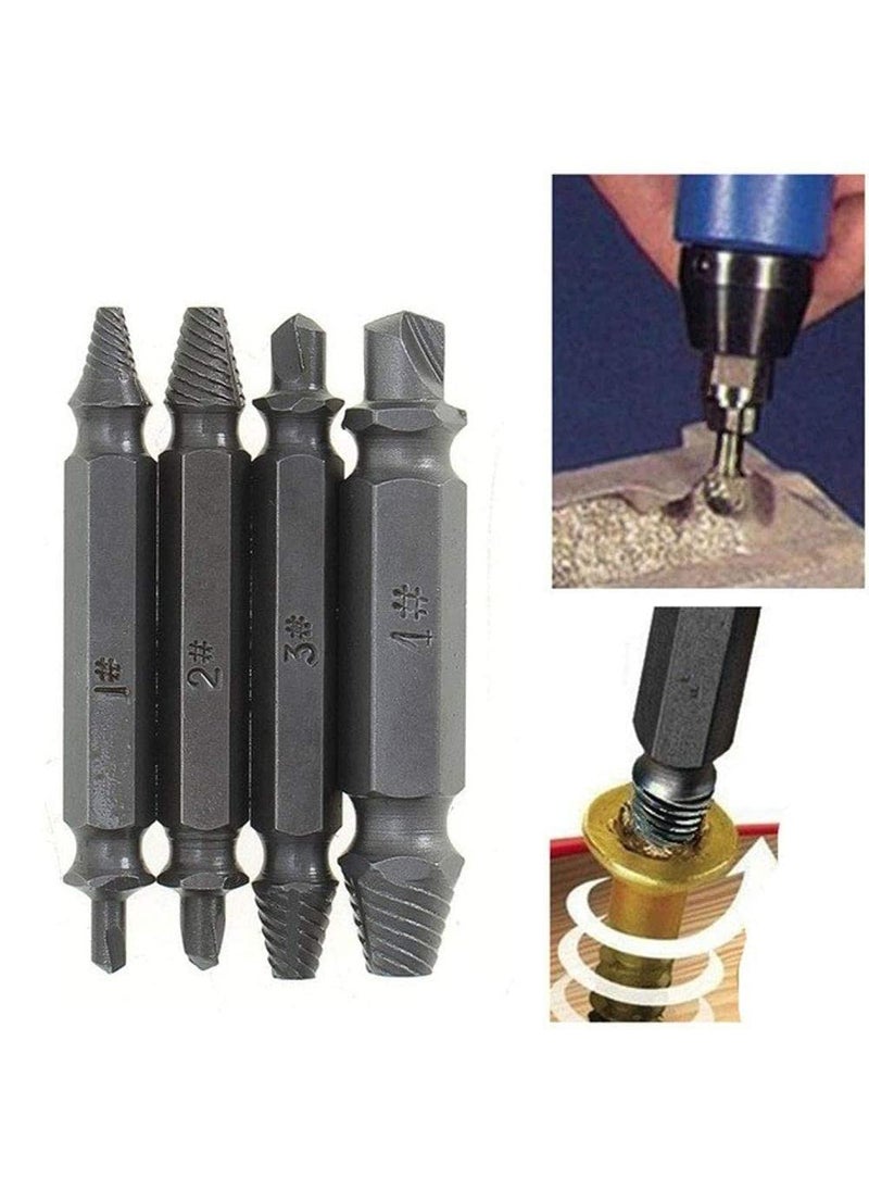 DIY Crafts Diy Crafts CTDIYHI37102 Repair 4x Double Side Damaged Screw Extractor Out Remover Bolt Stud Diy Works Pack of 4 Set Combo Sets Multicolor  - Image 5