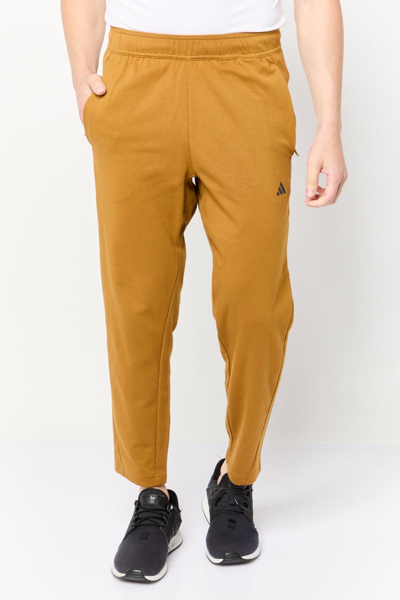 Adidas Men Sportswear Fit Drawstring Training Track Pants, Dark Mustard  - Image 1