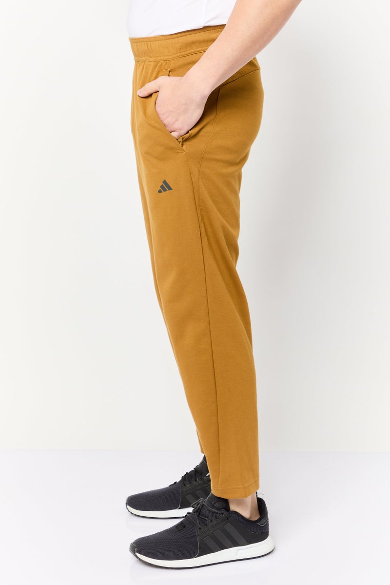 Adidas Men Sportswear Fit Drawstring Training Track Pants, Dark Mustard  - Image 3