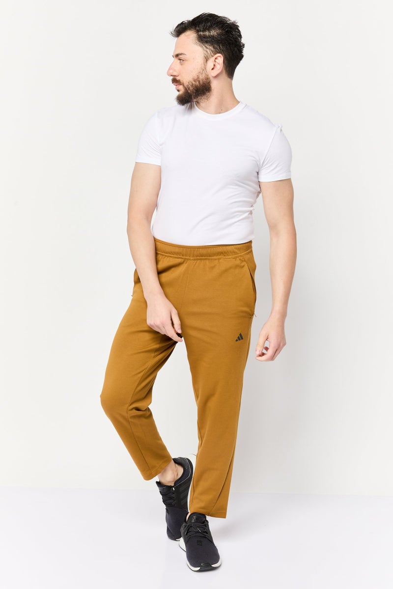 Adidas Men Sportswear Fit Drawstring Training Track Pants, Dark Mustard  - Image 2