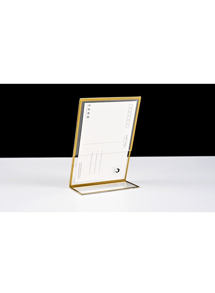 3PCS L-type acrylic signage rack, desktop display rack, poster menu rack, table number display rack, wedding double-sided transparent signage rack, ﻿ - Image 4