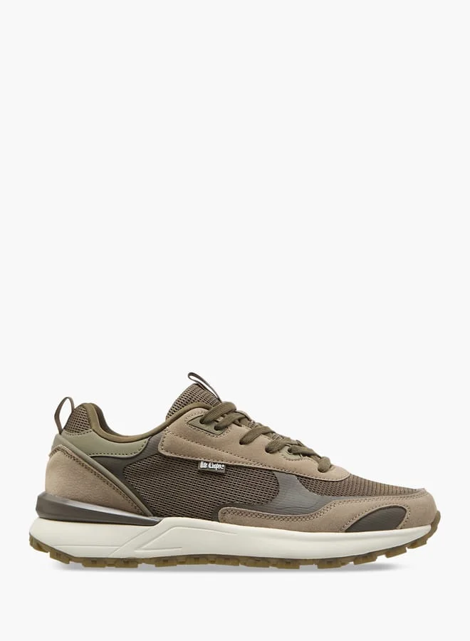 Lee Cooper Men's Panelled Sneakers with Lace-Up Closure