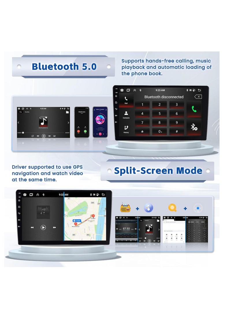 [8-Core 4+64G] Android 13 Car Stereo for Hyundai Tucson IX35 2010-2015, 10.1" Touchscreen Radio with Wireless Carplay & Android Auto, Bluetooth, GPS, WiFi, 32EQ DSP, FM/RDS, SWC, Backup Camera