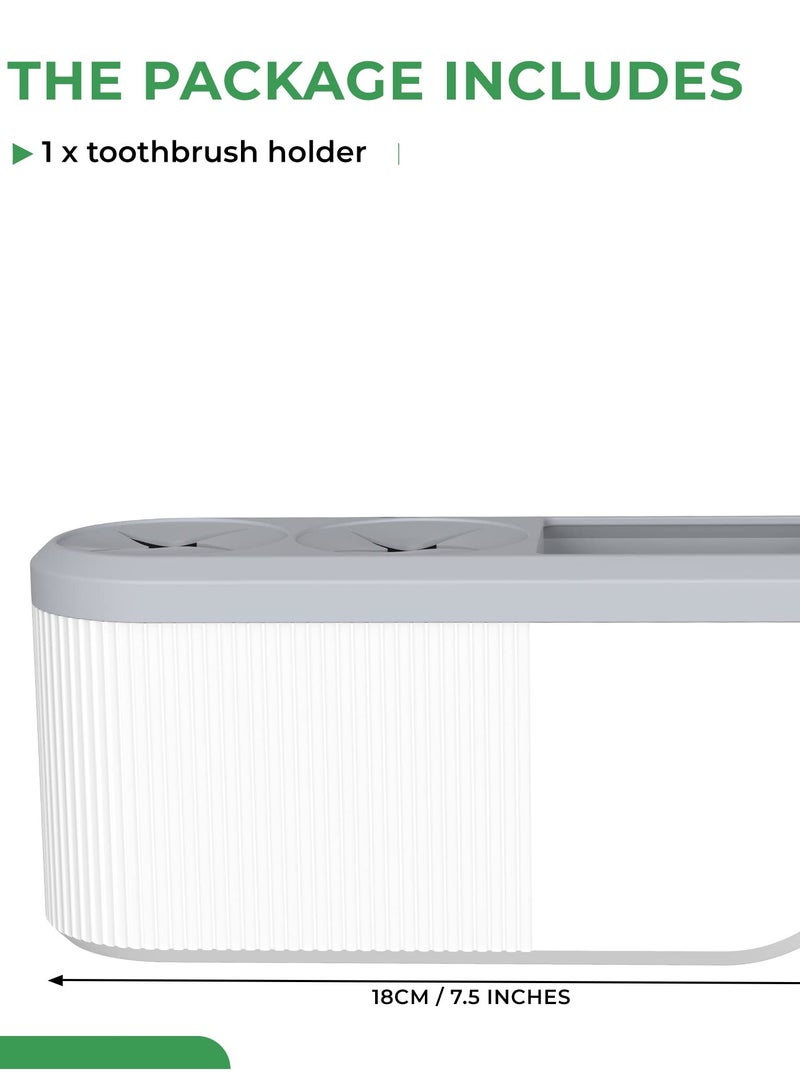 SOLARAE Large Wall Mounted Toothbrush Holder, Easy Installation, Multifunctional; Electric Toothbrush Holder, Toothbrush Holder - Image 2