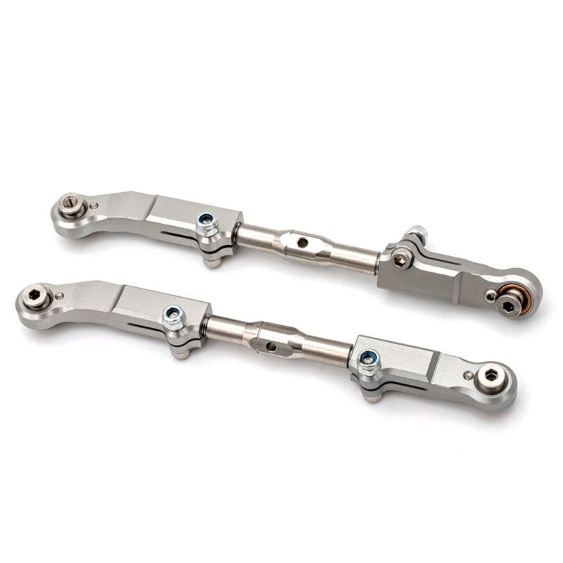 2PCS Remote Control Car Front Steering Rod Aluminum Alloy Material Remote Control Car Front Steering Linkage Easy Installation replacement for Corally Kronos 6S Cart 1/8 Remote Control Car - Image 1