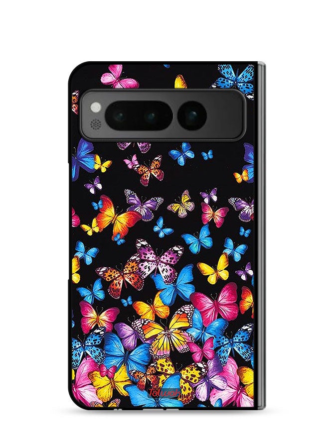 Tolwak Google Pixel Fold 5G Protective Case Cover Colorful Butterflies - Image 1