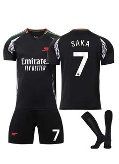 24/25 Season Arsenal Away Football Kits SAKA #7 Fans Football Jersey/Shorts Socks Gift Set Youth Sizes and Adult Size