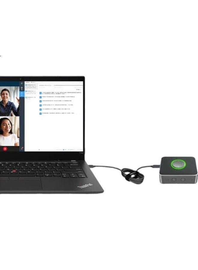 Thinkpad Lenovo Thinkplus Pocket Portable Conference Pocket Speaker Ai Intelligent Version Meteorite Silver Omnidirectional Pickup Intelligent Noise Reduction/Transcription Translation Bluetooth - Image 3