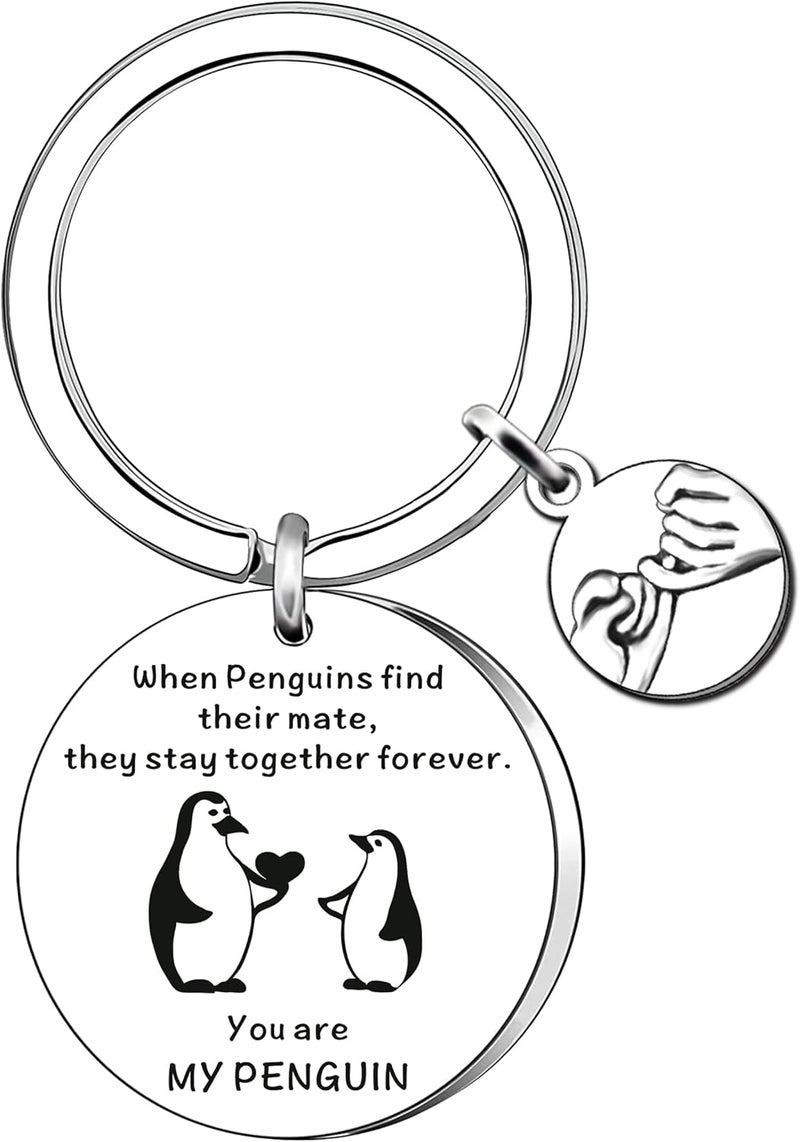 AMZQ You Are My Penguin Anniversary Keyring - Cute Valentine Gift - Image 1