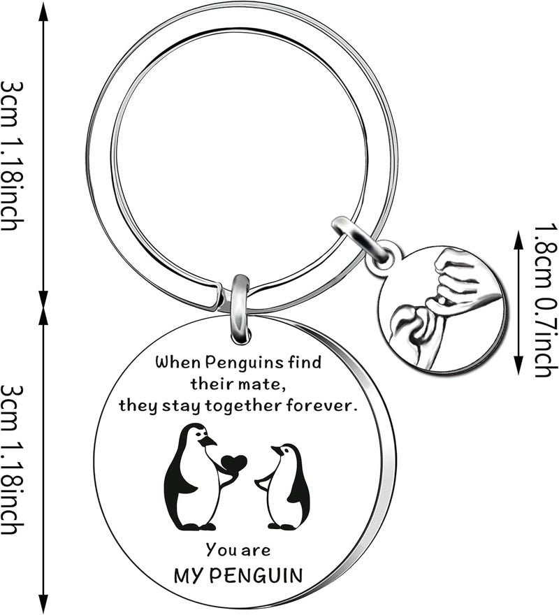 AMZQ You Are My Penguin Anniversary Keyring - Cute Valentine Gift - Image 2