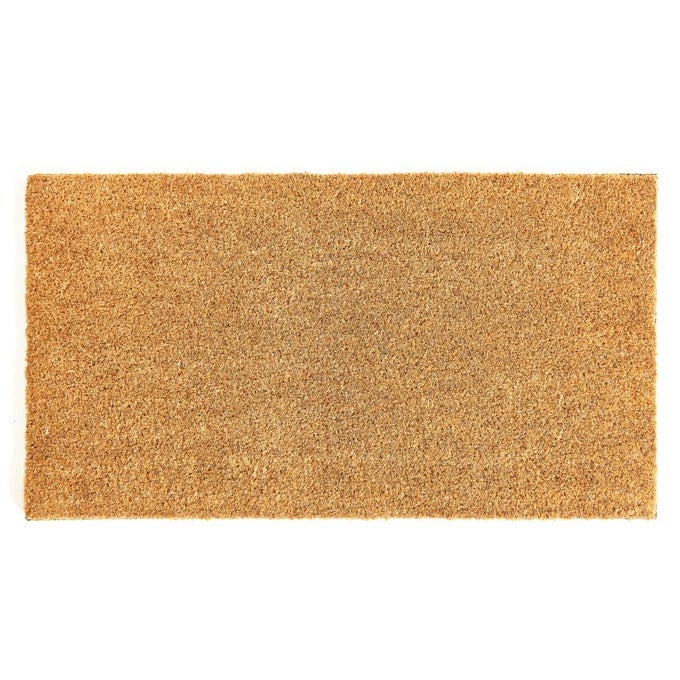 COCO COIR DOOR MAT WITH HEAVY DUTY BACKING WELCOME DOORMAT 17 X 30 DOORMAT ENTRANCE PLAIN ANTI SHEDDING