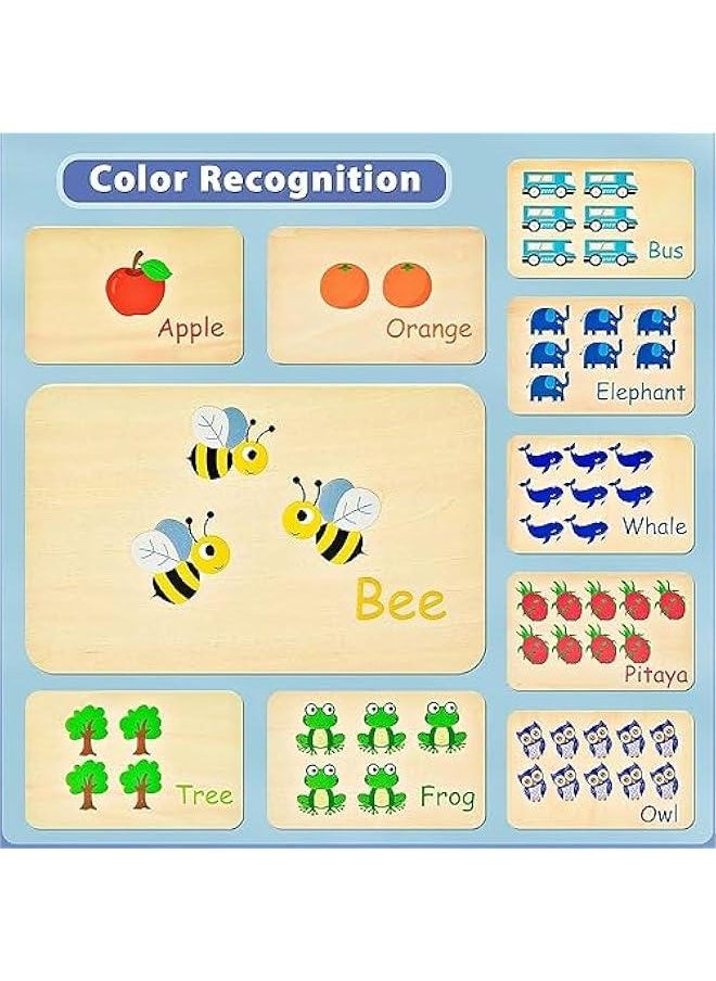 MIXDE - Wooden Counting Peg Board Kindergarten Math Manipulatives Number Counting Toys for Toddlers Learning Materials Montessori Educational Toys for 2 3 4 Year Old Boys Girls Gifts - Image 1