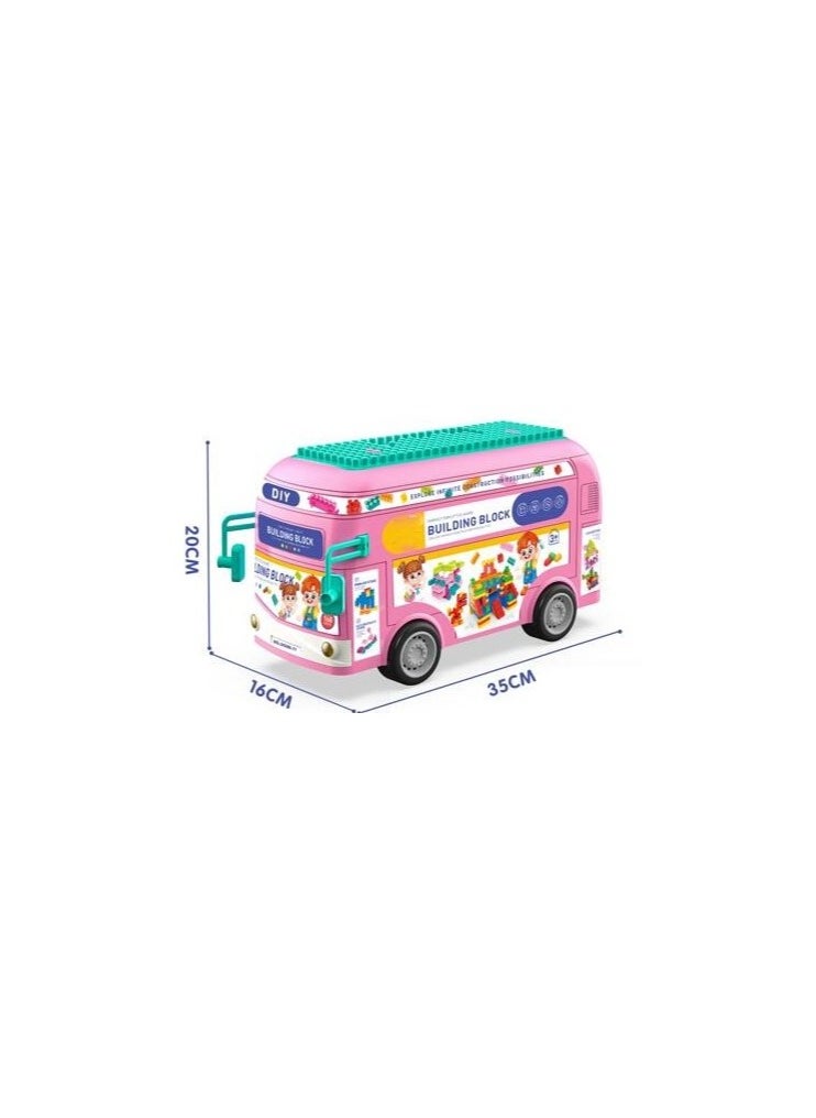 Building Blocks (168 pieces) Pink Blocks Set  - Image 1