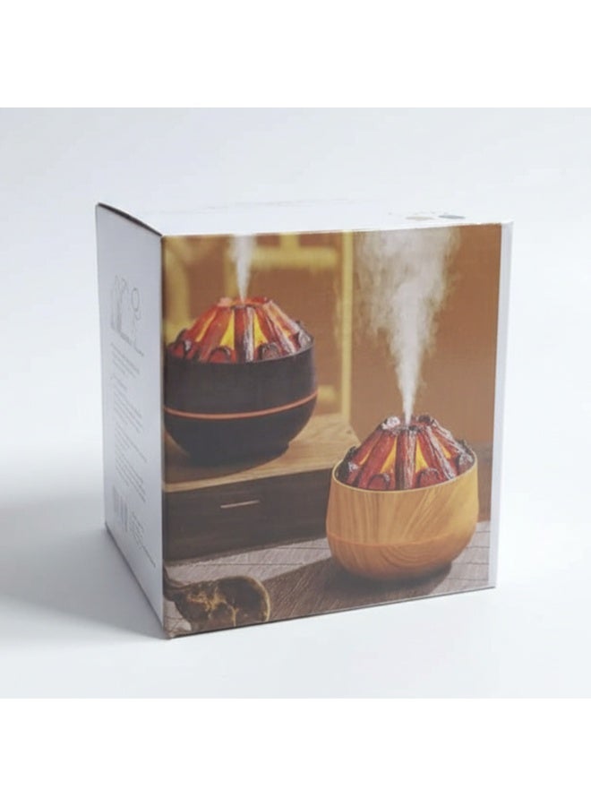 موزع زيوت عطرية سعة 200 مل، موزع رذاذ بارد ومرطب، هادئ للغاية، إضاءة LED ملونة، إيقاف تشغيل تلقائي، يدوم طويلاً، تصميم خشبي أنيق للمنزل والمكتب - Image 2