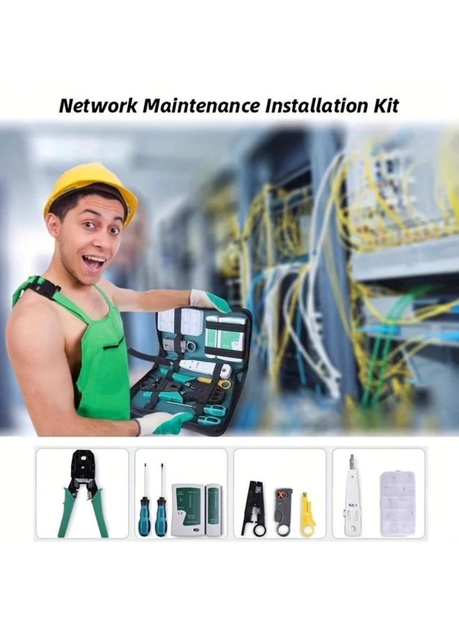 1 مجموعة أدوات شبكة مع كماشة كابل إيثرنت 8P8C 6P6C موصلات RJ45 و RJ11 - Image 4