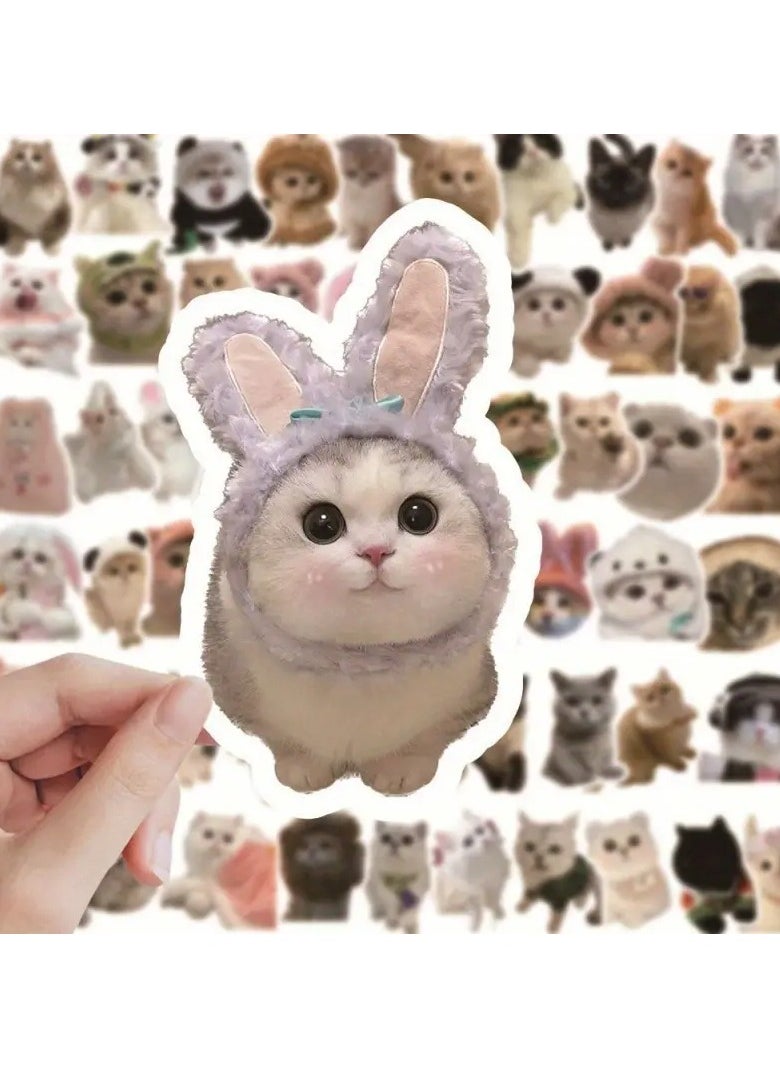 Goolsky 60pcs Adorable Kitten Animal Stickers - Decorative Phone Stickers for Easter Holiday Party - Colorful Designs for DIY Crafts, Scrapbooking, and Gift Wrapping  - Image 2
