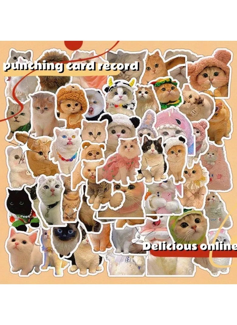 Goolsky 60pcs Adorable Kitten Animal Stickers - Decorative Phone Stickers for Easter Holiday Party - Colorful Designs for DIY Crafts, Scrapbooking, and Gift Wrapping  - Image 4
