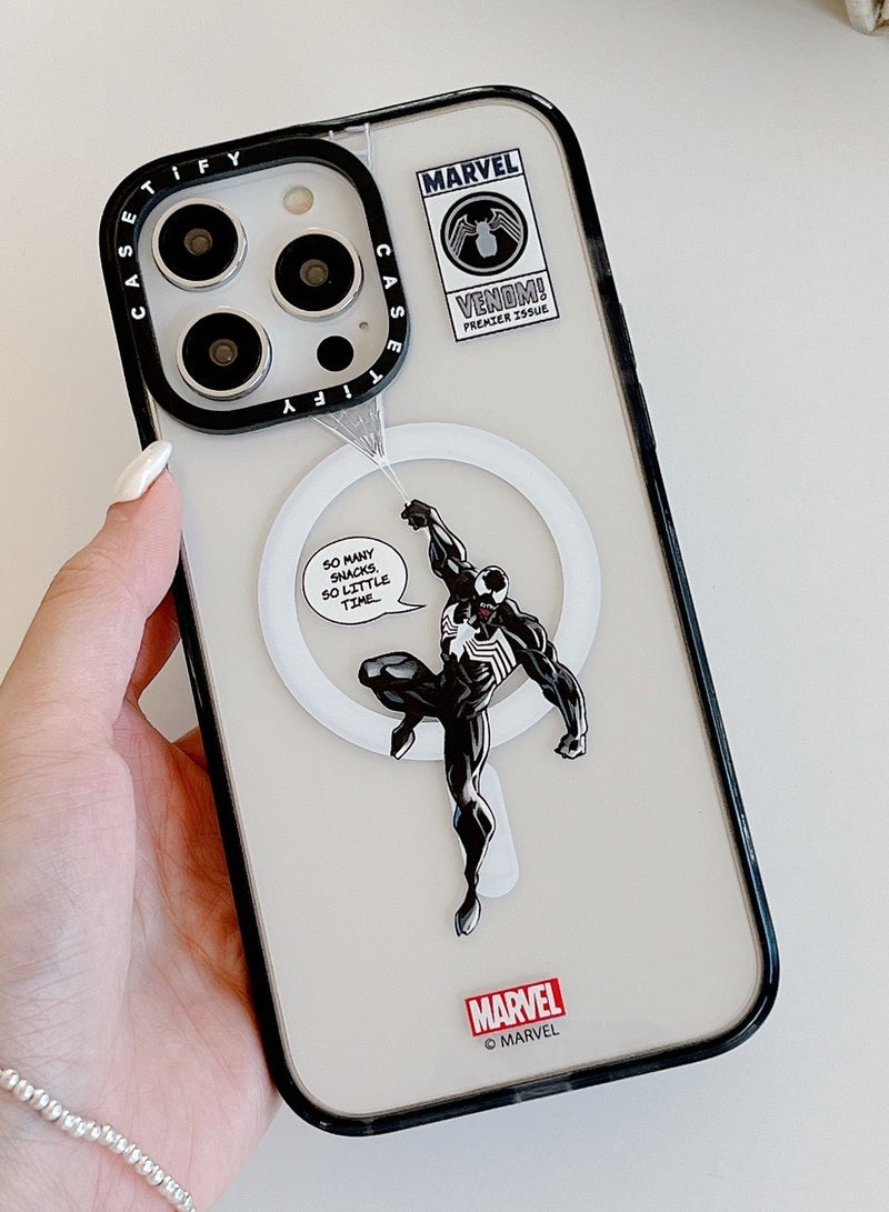 Casetify Apple iPhone 14 Pro Max Case,Fighting Venom Magnetic Adsorption Phone Case - Semi transparent - Image 2