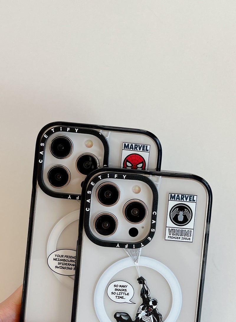 Casetify Apple iPhone 14 Pro Max Case,Fighting Venom Magnetic Adsorption Phone Case - Semi transparent - Image 3