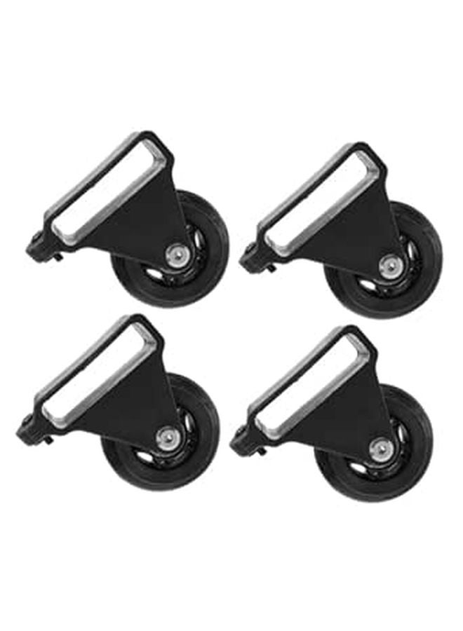 4Pcs Aluminum Alloy Retractable Ladder Casters Height Adjustable Wheels Kit - Image 1