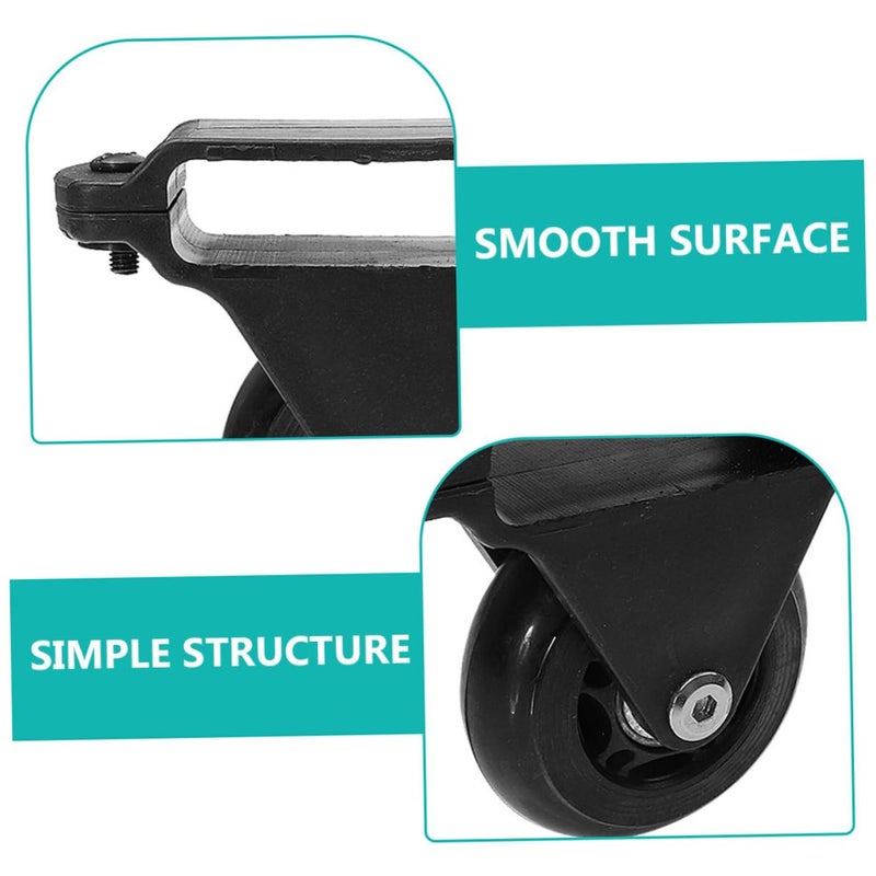 4Pcs Aluminum Alloy Retractable Ladder Casters Height Adjustable Wheels Kit - Image 5