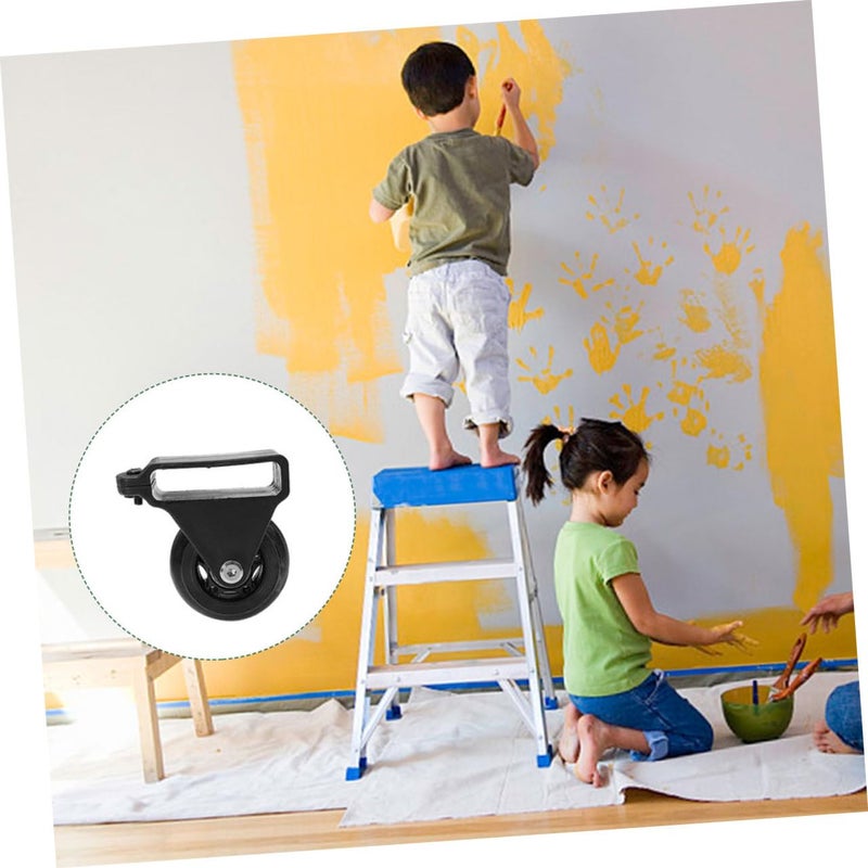 4Pcs Aluminum Alloy Retractable Ladder Casters Height Adjustable Wheels Kit - Image 4