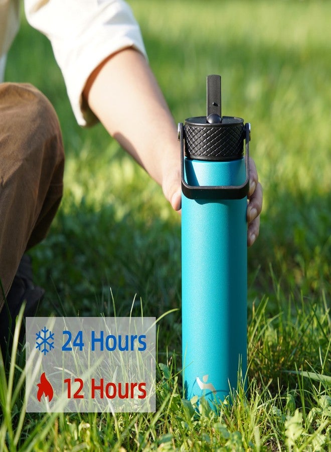 Konokyo 25oz Insulated Stainless Steel Water Bottle with Straw and 3 Lids, BPA-Free Sports Water Bottle,travel water bottle,Green - Image 2
