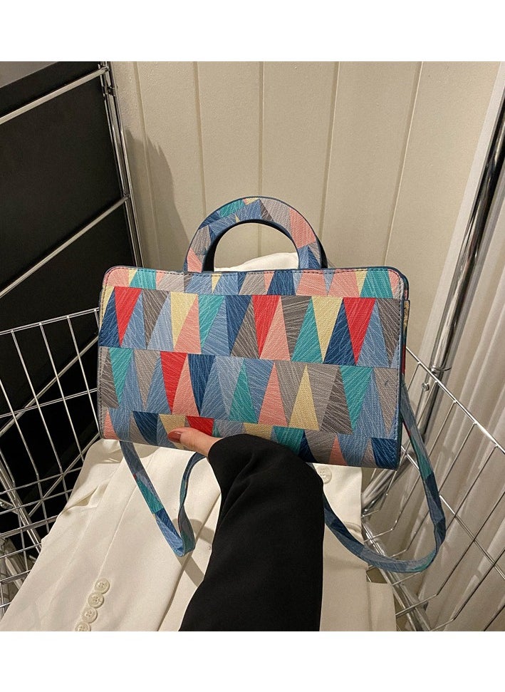 KUYING New Color Blocking Trendy Single Shoulder Crossbody Small Square Bag  - Image 2