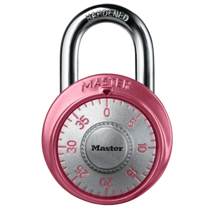 Master Lock Master Lock 1530DPNK Locker Lock Combination Padlock, 1 Pack, Pink  - Image 1