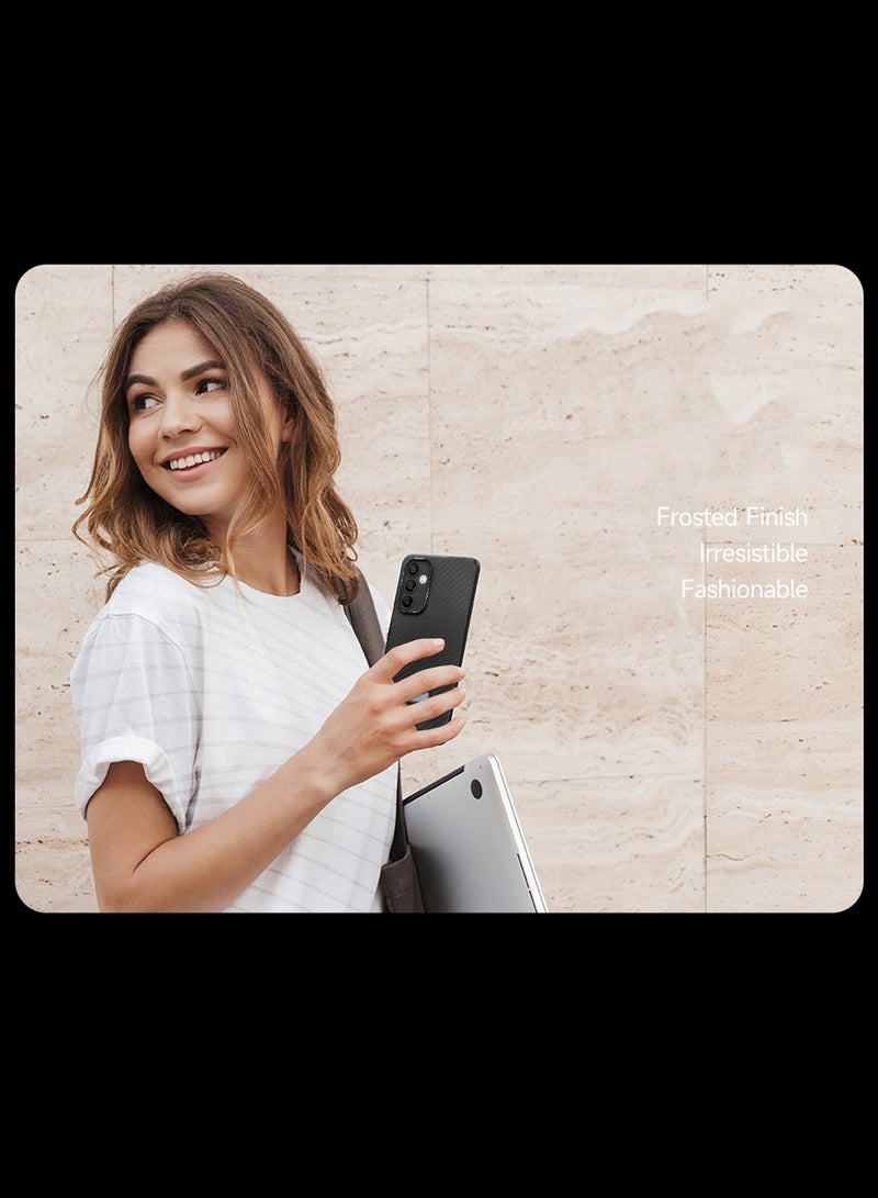 Wtech Soft Liquid Silicone Carbon Fiber Texture Case Cover For A55 5G 2024 Black - Image 5