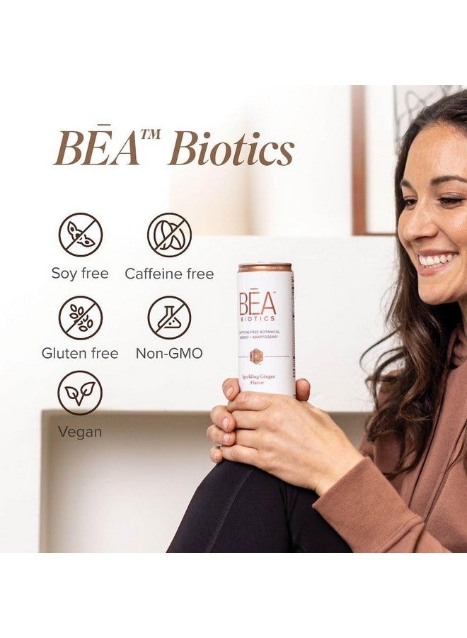 Isagenix BEA Biotics - Caffeine-Free Botanical Energy Drink - Supports Gut & Digestive Health - Aids Healthy Metabolism - Good Source of Fiber - Sparkling Ginger, 12 fl oz