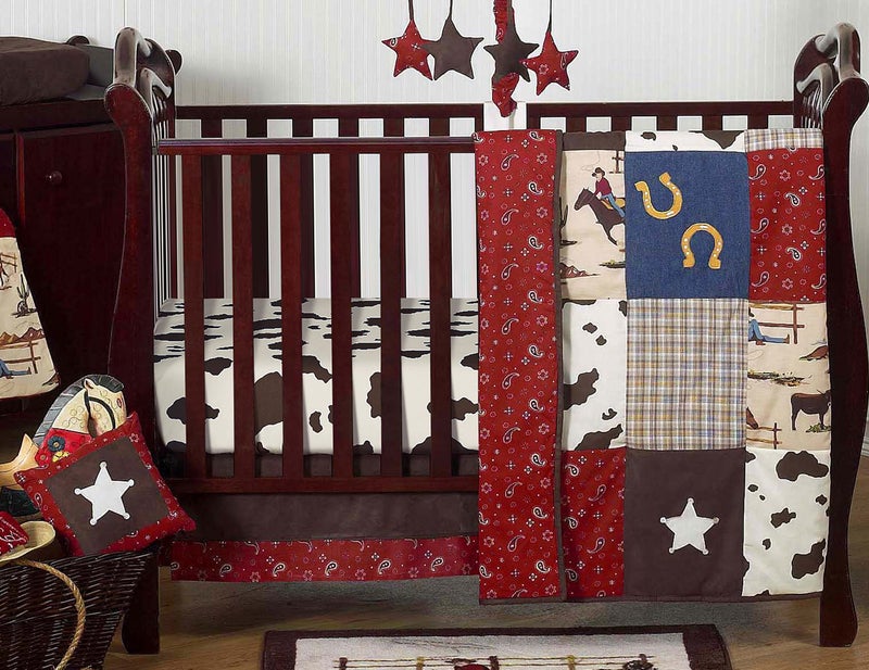 Sweet Jojo Designs Sweet Jojo Designs Wild West Western Horse Cowboy Baby Boy Bedding 11pc Crib Set 