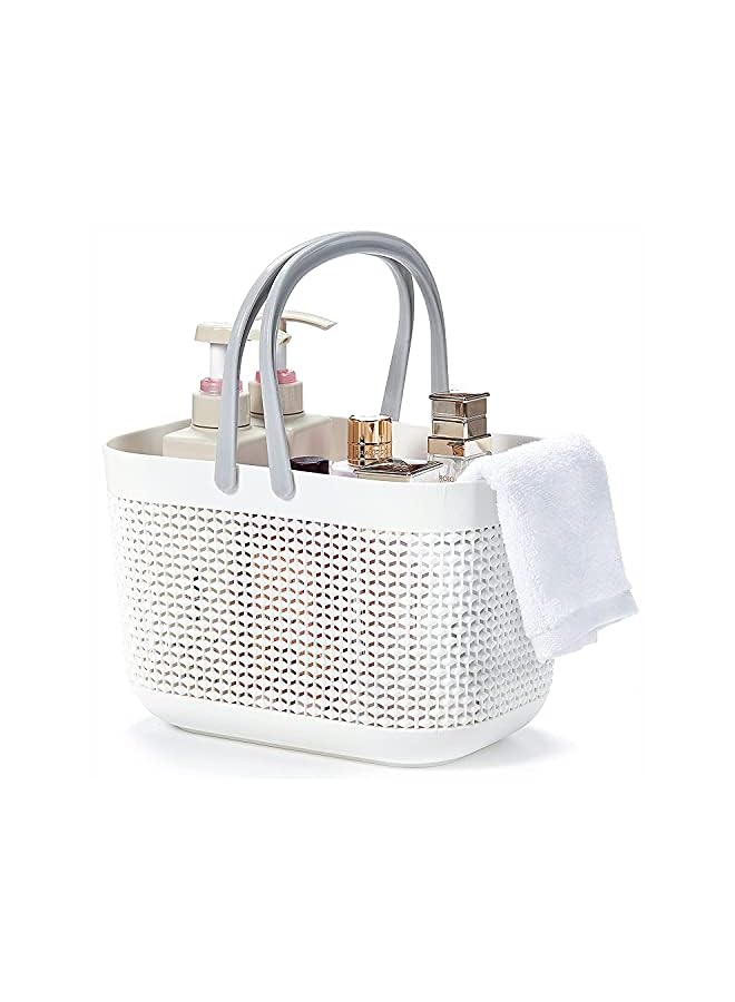 Raxoom Caddy Basket Tote for College Dorm Room Essentials, Plastic Storage Basket with Handles Portable Organizer bins for Kitchen Bathroom Bedroom Toiletry Laundry Garden Pool Beach - Image 2