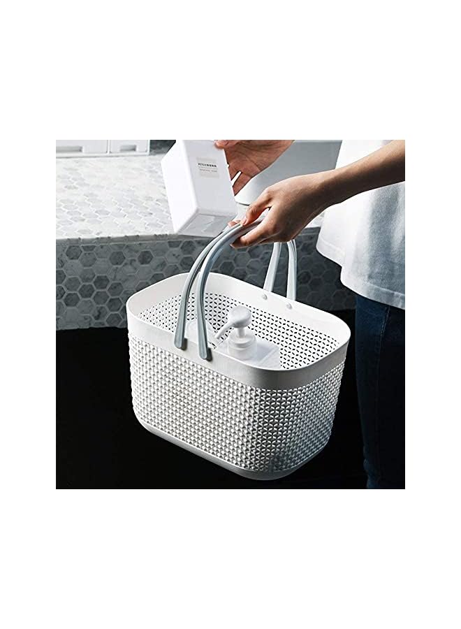 Raxoom Caddy Basket Tote for College Dorm Room Essentials, Plastic Storage Basket with Handles Portable Organizer bins for Kitchen Bathroom Bedroom Toiletry Laundry Garden Pool Beach - Image 5