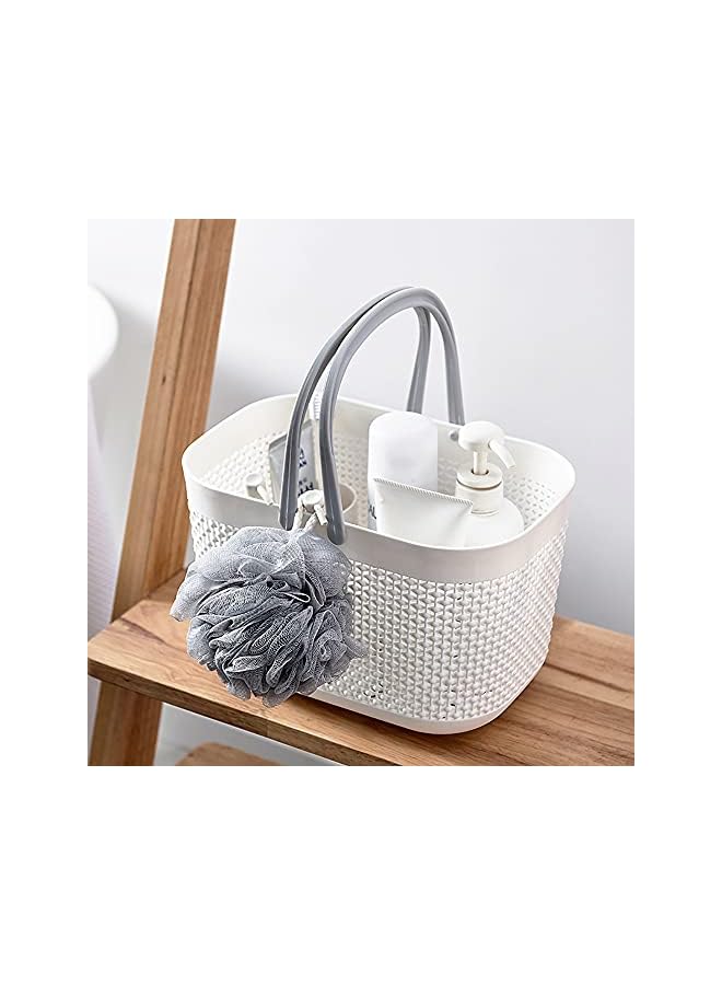 Raxoom Caddy Basket Tote for College Dorm Room Essentials, Plastic Storage Basket with Handles Portable Organizer bins for Kitchen Bathroom Bedroom Toiletry Laundry Garden Pool Beach - Image 4
