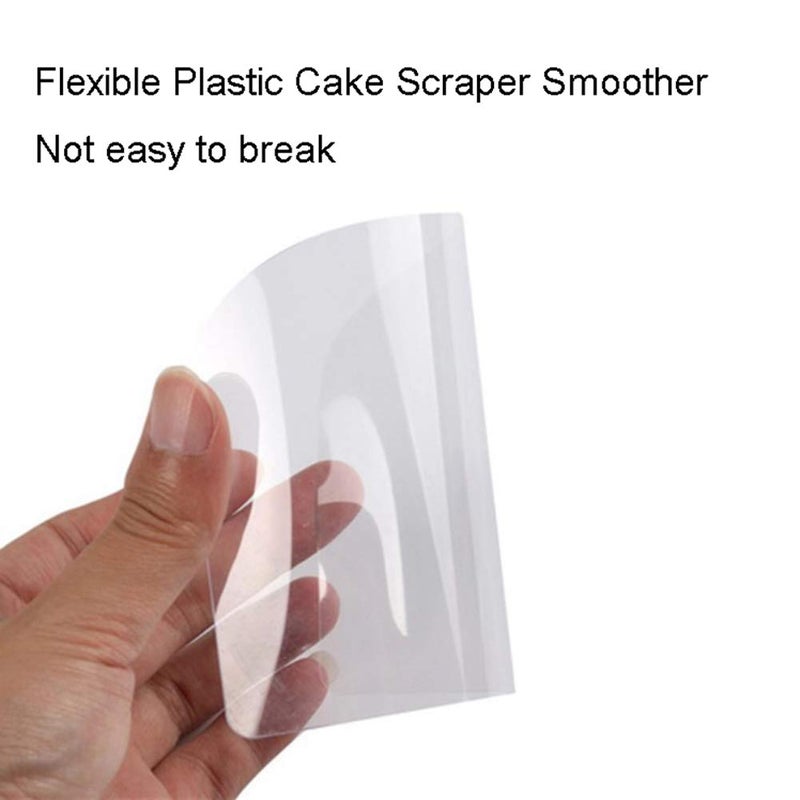ليزنيرزم 10 قطع من مكشطة الكيك البلاستيكية المرنة، مكشطة كريمية شفافة أكثر سلاسة، ملعقة كعكة أكثر سلاسة، مكشطة ملعقة معجنات، مكشطة للمطبخ، مخبز الخبز، مستلزمات تزيين الكيك - Image 2