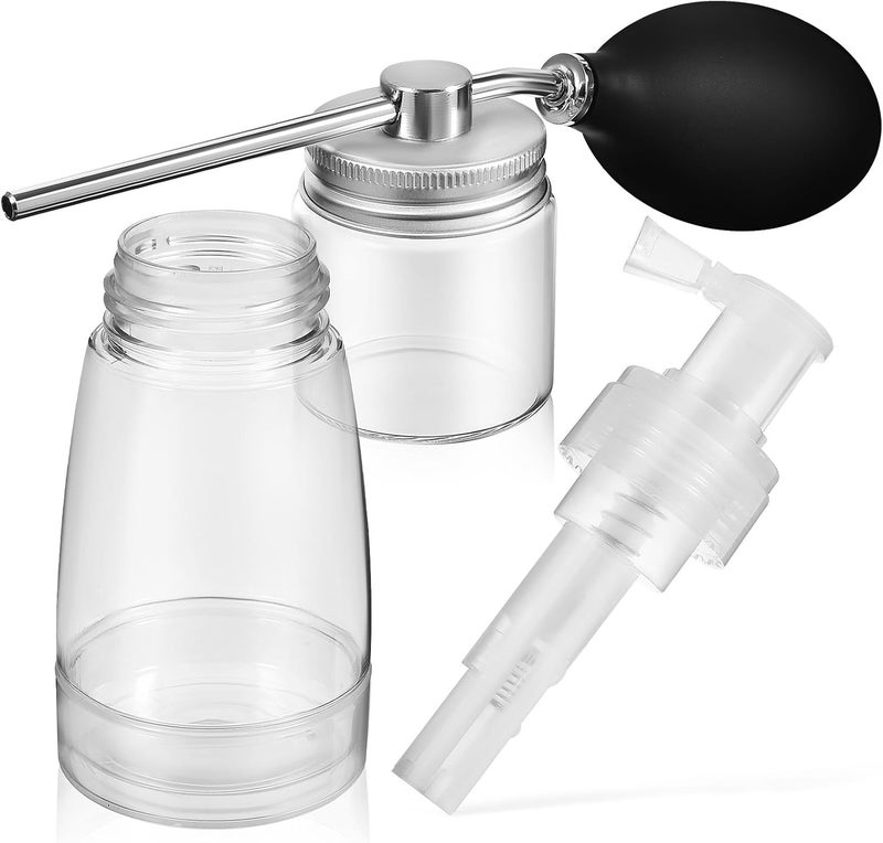 2pcs 180ml Hair Fiber Spray Applicator Bottles Dry Powder Puffer Sprayer for Hair Styling and Salon Use - Image 1